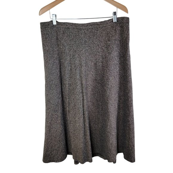 Jones New York Womens Tweed Midi A-Line Skirt size 18W Brown - Picture 1 of 10